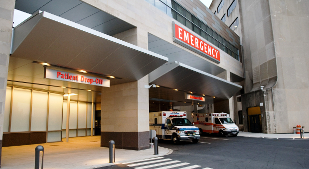 Emergency department entrance of the Penn State Health Milton S. Hershey Medical Center